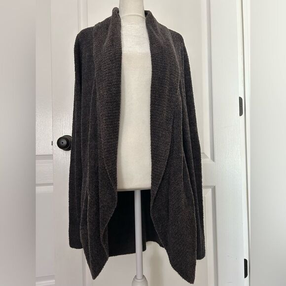 Barefoot Dreams Women’s Dark Gray Soft Cozy Open Cardigan Size Medium - Picture 2 of 15